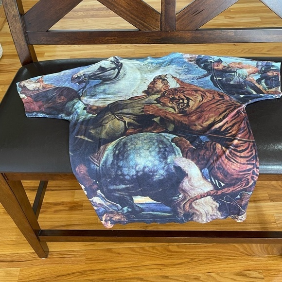 L.A.T.H.C. Los Angeles Tree House Club size M Tiger Tee shirt double sided hit - Picture 8 of 9